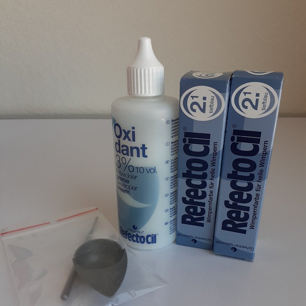 RefectoCil Professional Set Eyelash Eyebrow Tint Cream Dye Henna DEEP BLUE